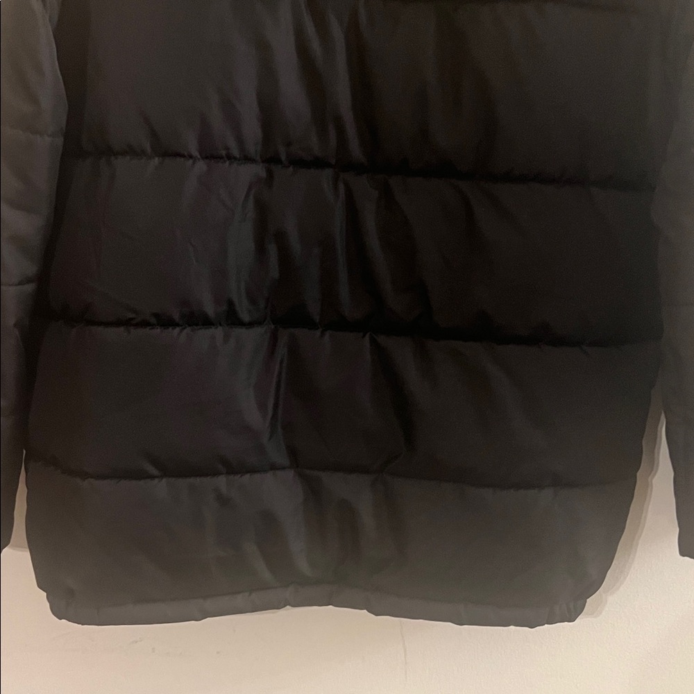 Nautica Kids Puffer Jacket in Black with Yellow Interior - Picture 6 of 7